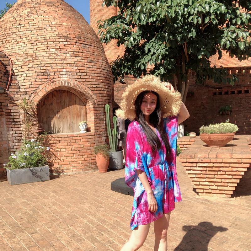 Women' Jumpsuits & Rompers Color Adjustable Drawstring Waist Batwing Short Sleeve Watercolor Dye Print Holiday Summer Women Wide Leg Romper, Fuchsia
Women' Jumpsuits & Rompers Color Adjustable Drawstring Waist Batwing Short Sleeve Watercolor Dye Print Holiday Summer Women Wide Leg Romper, Fuchsia