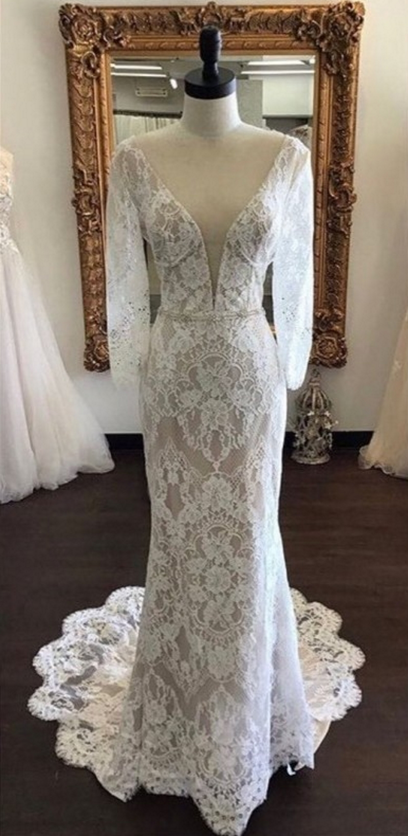 Half Sleeve Bohemian Wedding Dresses 2022 Full Lace Backless V-neck Beach Boho Bridal Gowns vestidos noiva praia Cheap pastrol