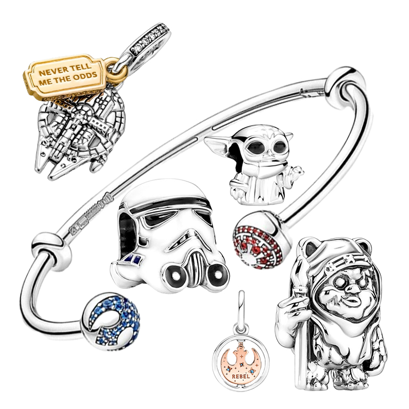 925 Silver Charm Beads Dangle War Game Series Star and Moon Pendant DIY fine Bead Fit Pandora Charms Bracelet DIY Jewelry Accessories
925 Silver Charm Beads Dangle War Game Series Star and Moon Pendant DIY fine Bead Fit Pandora Charms Bracelet DIY Jewelry Accessories