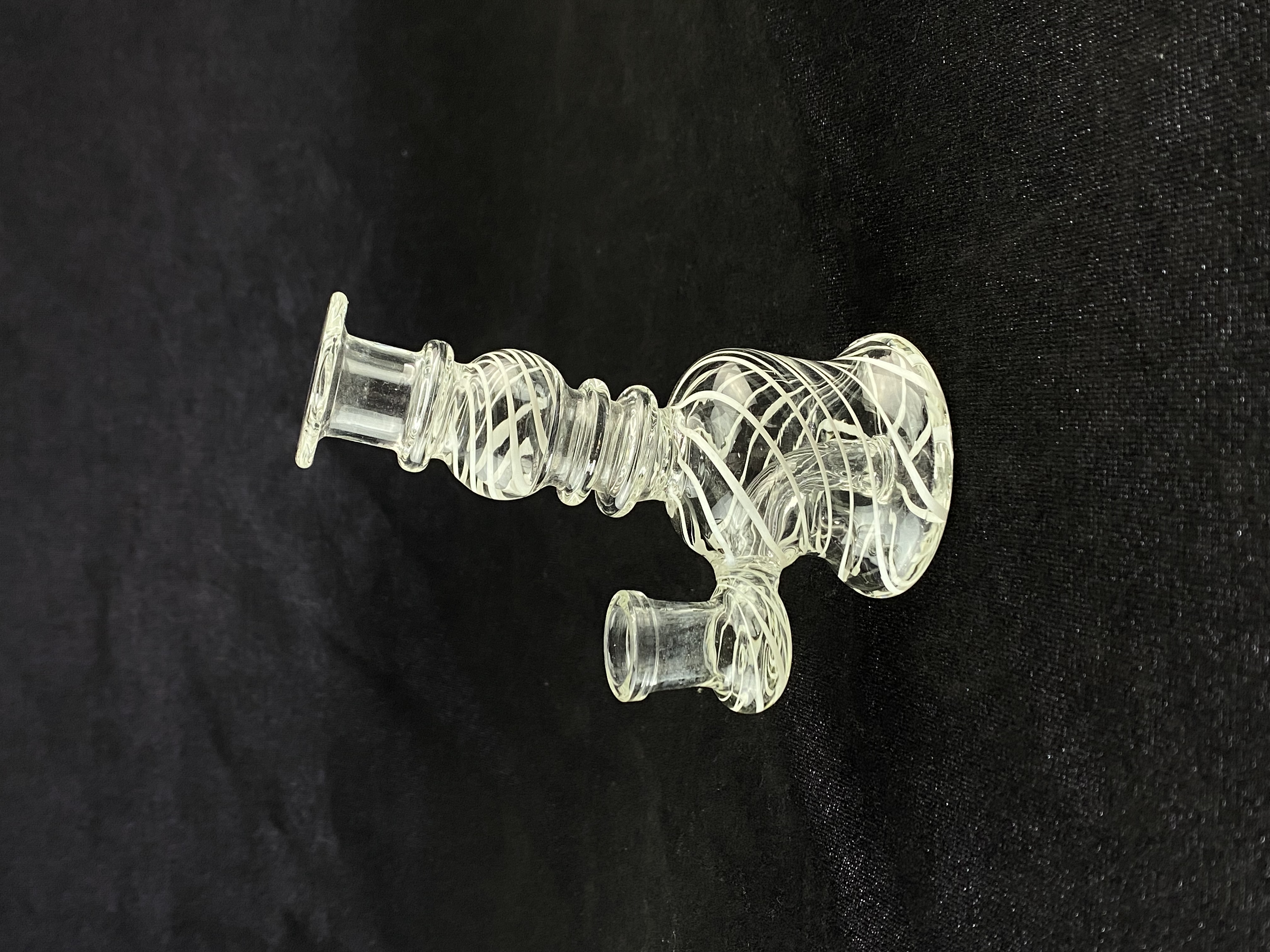 Hookahs The latest White Stripe bongs mini glass oil rig catcher with water filter and percolator design 14mm Glass Bowl