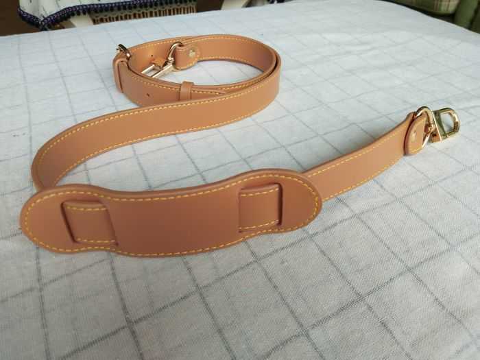 2.4cm Wide Crossbody Strap Replacement Adjustable Bag Accessories Gold Hardware Real Leather brown color
