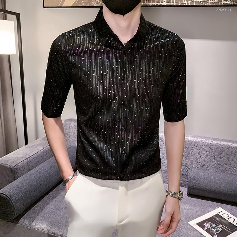 Men's Dress Shirts Color Rhinestone Mens Shirt Slim Streetwear Casual 2022 Summer Fashion Social Party Nightclub Stage Singer Men Clothing D, White
Men's Dress Shirts Color Rhinestone Mens Shirt Slim Streetwear Casual 2022 Summer Fashion Social Party Nightclub Stage Singer Men Clothing D, White