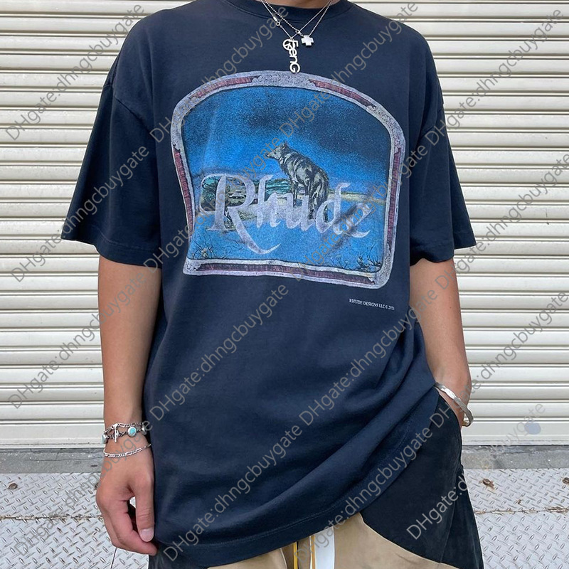 shirt designer t tide brand rhude wolf lone printed high street oversize street hip hop short sleeve t couple bottom t shirt, Black
shirt designer t tide brand rhude wolf lone printed high street oversize street hip hop short sleeve t couple bottom t shirt, Black