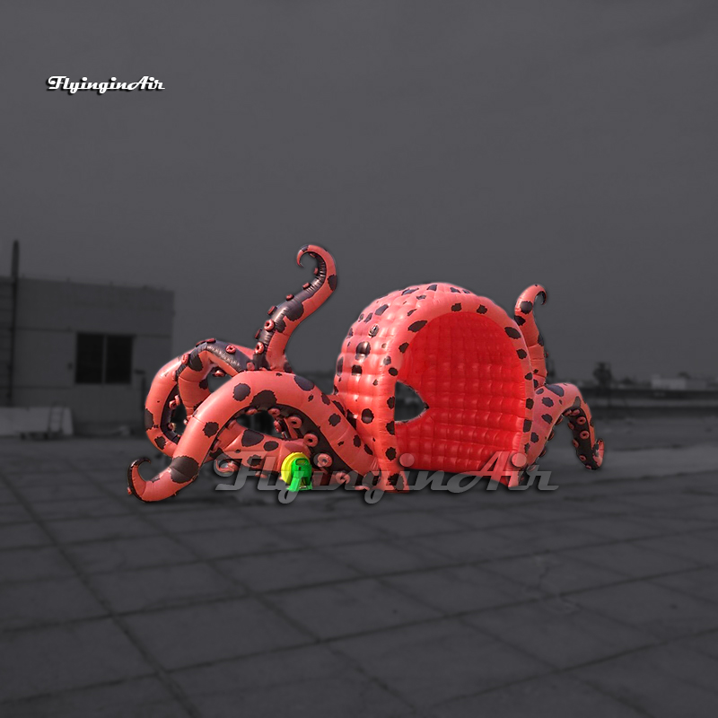 Outdoor Large Inflatable Drinking Octopus Model Advertising Cartoon Animal Mascot Balloon Blow Up Octopus With Beer Bottle For Bar And Pub Event