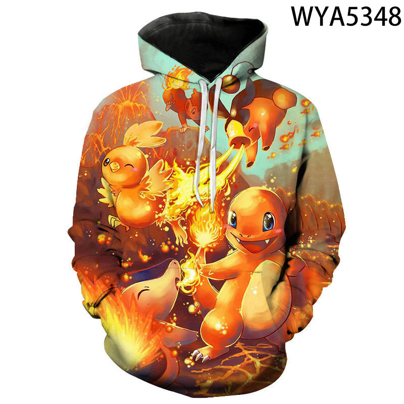 Hoodies & Sweatshirts Pokmon Kids Hoodie 3d Print Cartoon Anime Cute Ch 220824
