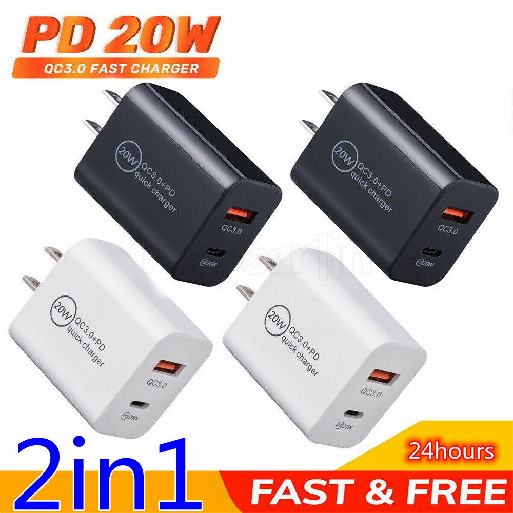 High Speed 20W 12W Fast Quick PD Charger Eu Us Home Travel Power Adapter USB-C QC3.0 Wall Charge Plugs For Iphone 12 13 14 Samsung tablet