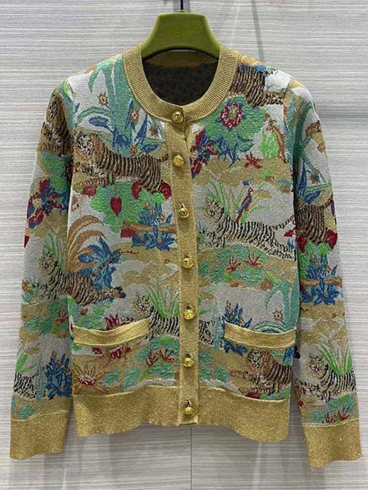 Women' Knits & Tees Fashion Designer 2022 Spring Knitting Cardigan Women Tiger Printed Single Breasted Runway High Quality Casual TopWomen, As pic
Women' Knits & Tees Fashion Designer 2022 Spring Knitting Cardigan Women Tiger Printed Single Breasted Runway High Quality Casual TopWomen, As pic