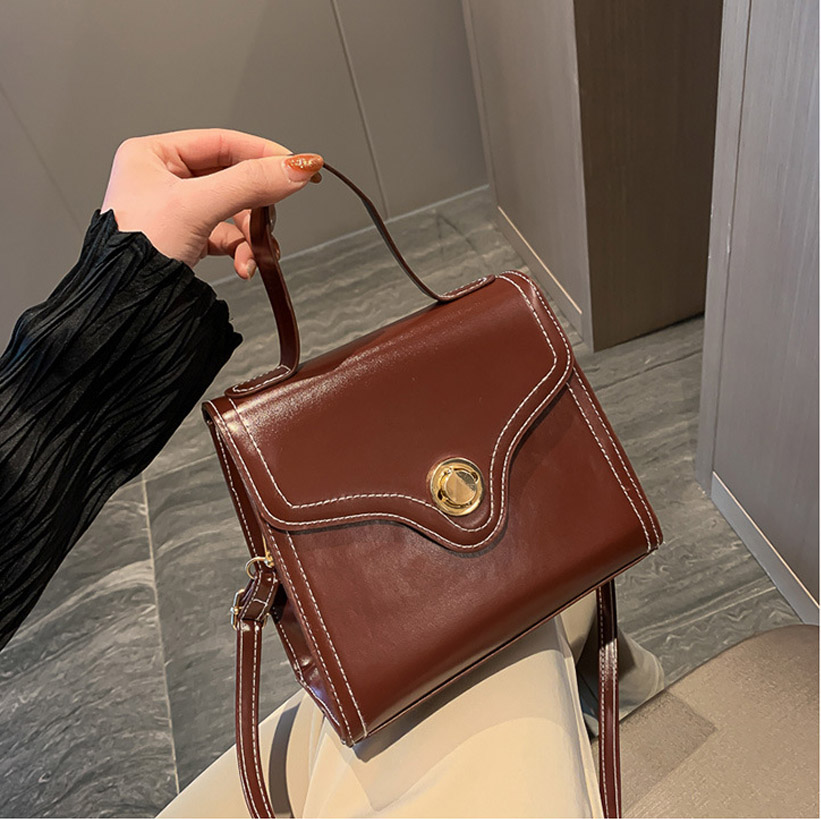 

HBP Bag casual Pu leather women handbag Korean fashion simple texture trend shoulder strap slung small totes cute purse, Khaki