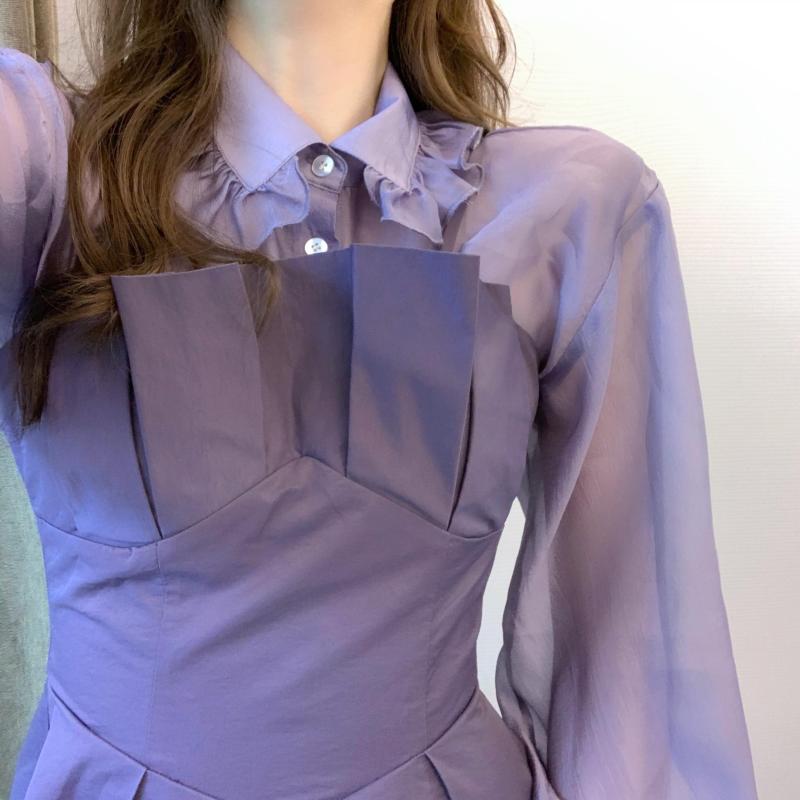 Casual Dresses LOLIBOOK High Waist Hip A Line Dress Turn Down Collar Long Sleeve Pleated Vestido Patchwork Autumn Spring 2022, As the picture
Casual Dresses LOLIBOOK High Waist Hip A Line Dress Turn Down Collar Long Sleeve Pleated Vestido Patchwork Autumn Spring 2022, As the picture