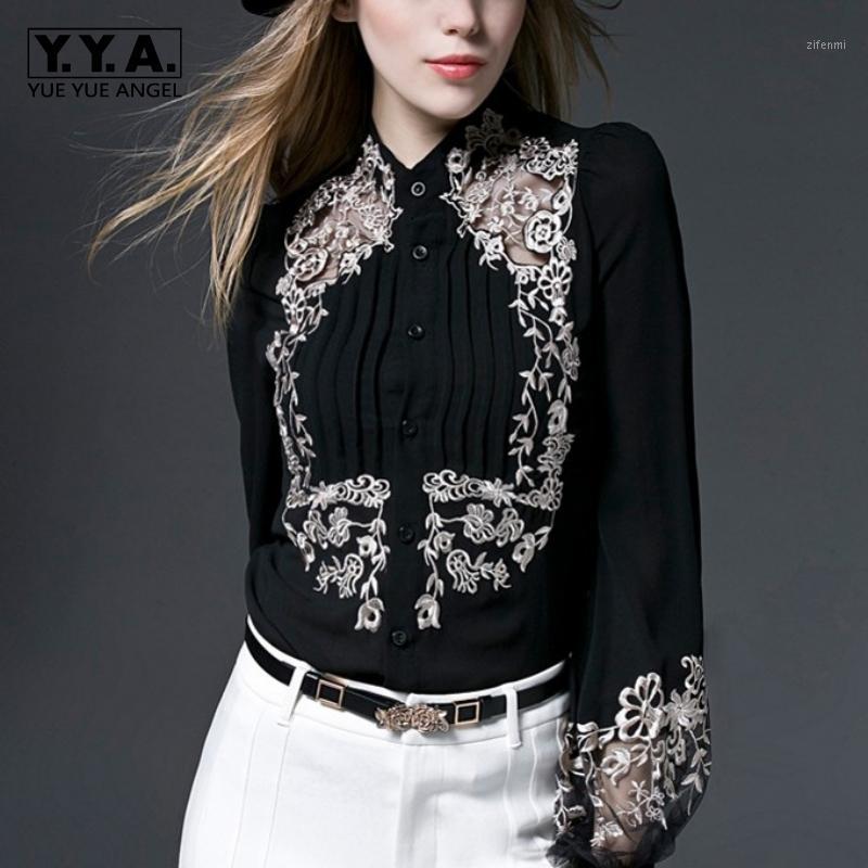 Women' Blouses & Shirts 2022 Office Ladies Vintage Embroidered Womens Elegant Lantern Sleeve Woman Shirt Hollow Out Slim Fit Camisas, Black
Women' Blouses & Shirts 2022 Office Ladies Vintage Embroidered Womens Elegant Lantern Sleeve Woman Shirt Hollow Out Slim Fit Camisas, Black