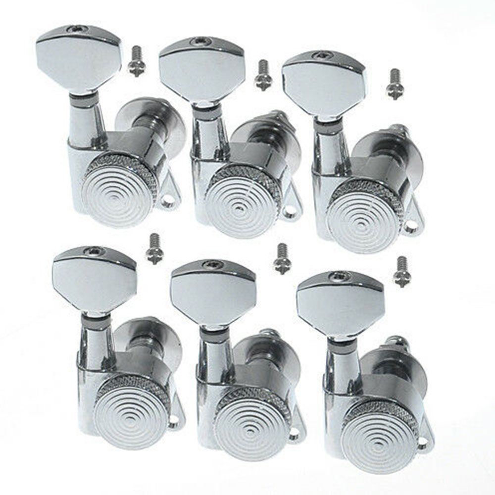 6R Inline Chrome Guitar String Tuning Pegs Auto Locking Tuner Machine Heads Heavy Duty Gear
6R Inline Chrome Guitar String Tuning Pegs Auto Locking Tuner Machine Heads Heavy Duty Gear