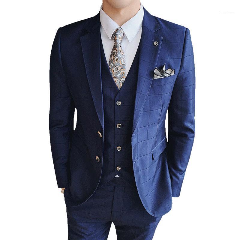 Men's Suits & Blazers Business Plaid Men 2022 Blue Slim Fit Two-buttons Suit Event Meeting Party Elegant Wedding 3 Pieces Clothes, Black
Men's Suits & Blazers Business Plaid Men 2022 Blue Slim Fit Two-buttons Suit Event Meeting Party Elegant Wedding 3 Pieces Clothes, Black