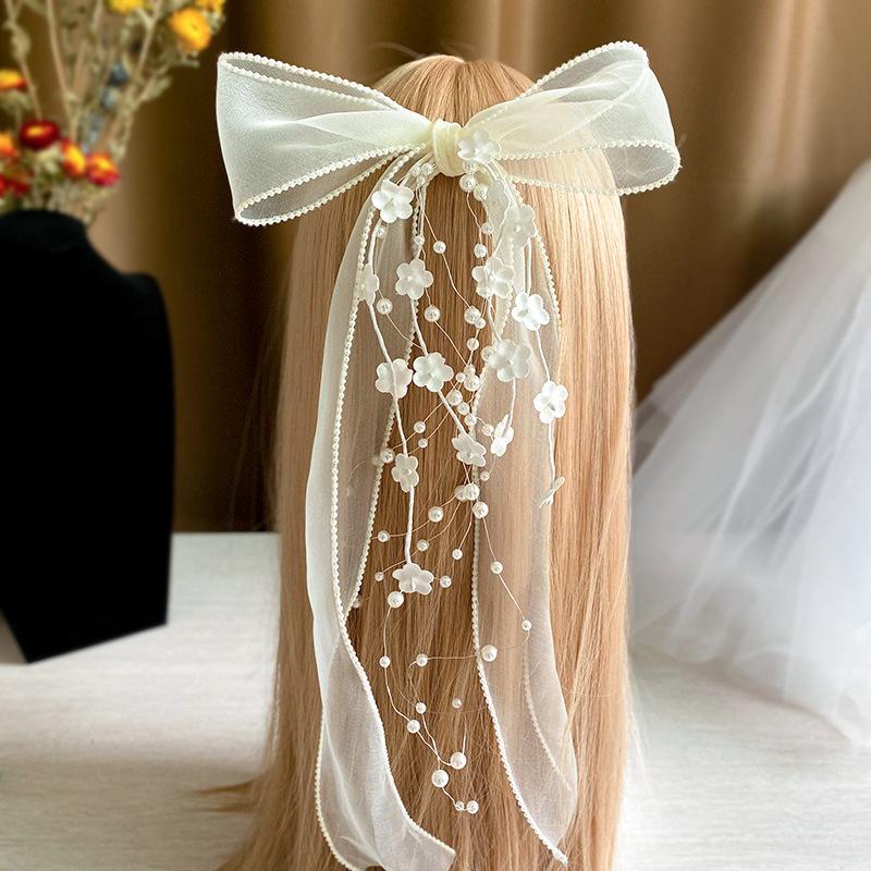 Headpieces Bow Long Thin Veil Flower Decorated Women Hair Clips Girls Wear Party Wedding AccessoriesHeadpieces
Headpieces Bow Long Thin Veil Flower Decorated Women Hair Clips Girls Wear Party Wedding AccessoriesHeadpieces