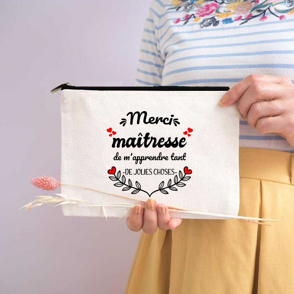 Teacher Superpower French Letter Print Women Cosmetic Bag Canvas Zipper Makeup Pouch Purse Organizer Pencil Bags Toiletry, Orange
Teacher Superpower French Letter Print Women Cosmetic Bag Canvas Zipper Makeup Pouch Purse Organizer Pencil Bags Toiletry, Orange