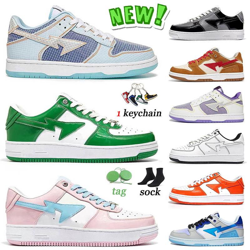 

Hot Selling Designer Bapestas SK8 Sta Casual Shoes Union Green Pastel Pink Color Camo Combo Black Wheat Red Orange White ABC Camo Blue Mens Women Baped Sneakers 36-45, A9 white abc camo pink