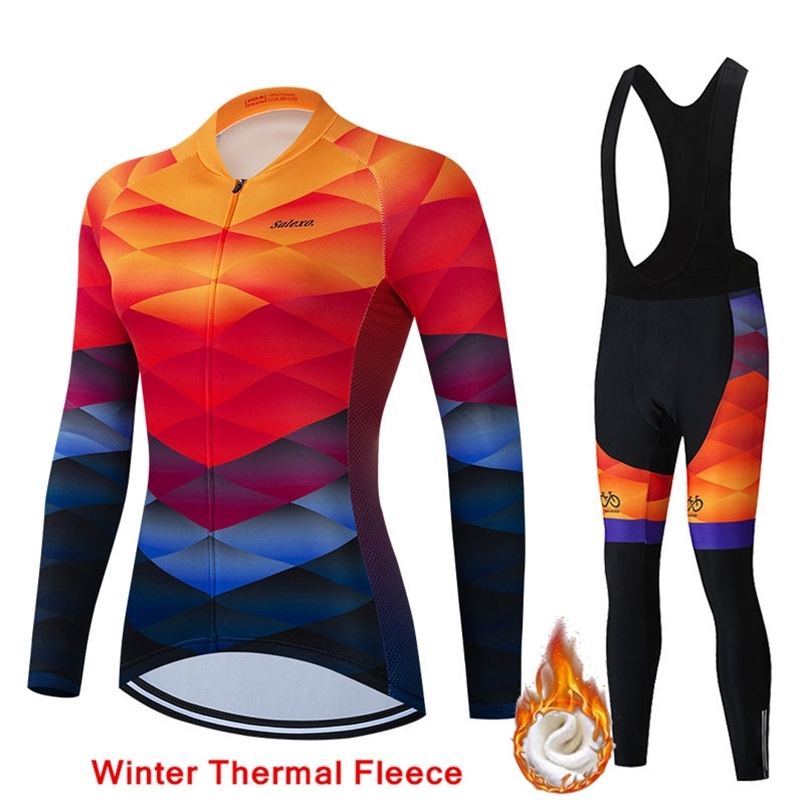 Winter Fleece Women Fashion Cycling Jersey Set Mountian Bicycle Clothes Wear Ropa Ciclismo Racing Bike Cycling Clothing 220601, Jerseys 3
Winter Fleece Women Fashion Cycling Jersey Set Mountian Bicycle Clothes Wear Ropa Ciclismo Racing Bike Cycling Clothing 220601, Jerseys 3