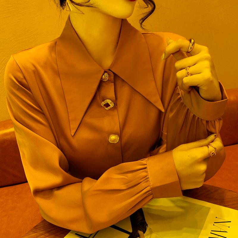 Women' Blouses & Shirts Spring Long-Sleeve Satin Women Blouse Korean Shirt Fashion Buttons Ladies Tops Female Clothing Blusas 19499Women, Green
Women' Blouses & Shirts Spring Long-Sleeve Satin Women Blouse Korean Shirt Fashion Buttons Ladies Tops Female Clothing Blusas 19499Women, Green