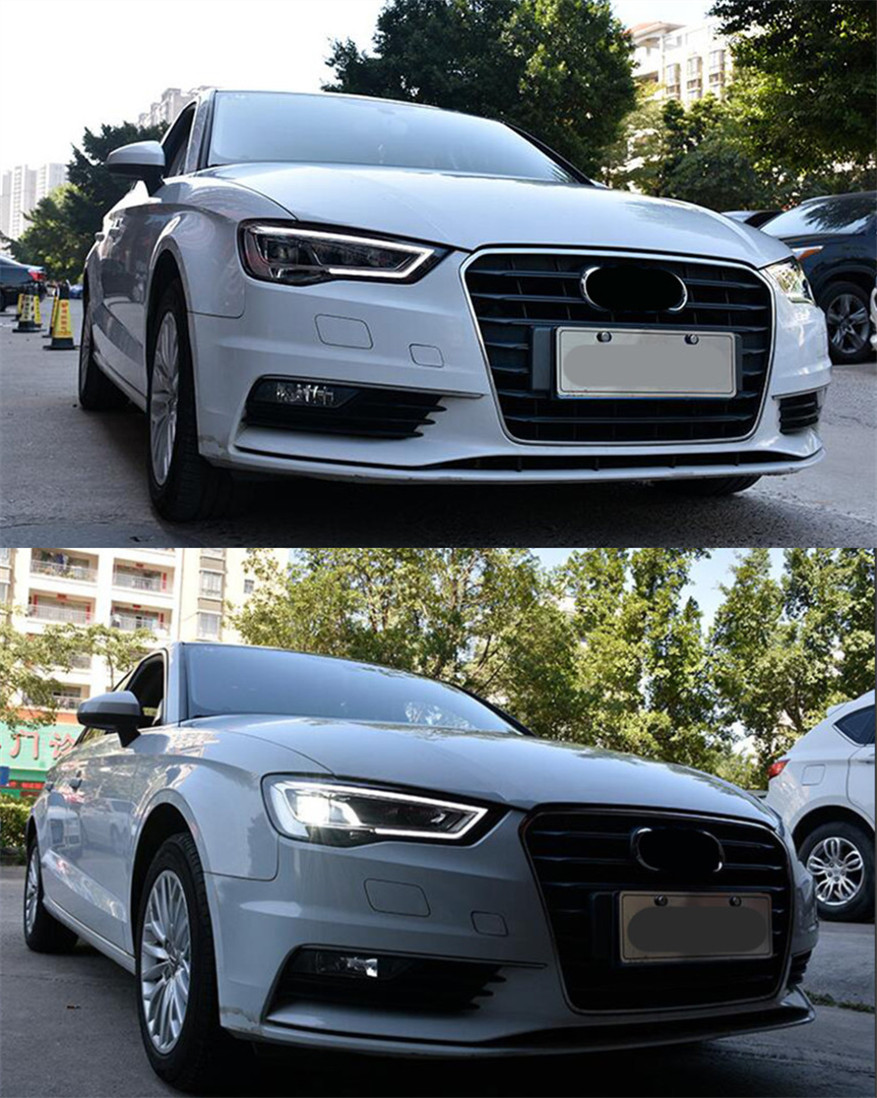 2 PCS Auto Car Head Light Parts For A3 Matrix 20 13-20 16 LED Lamps Headlights DRL Daytime Running Lights Turn Signal