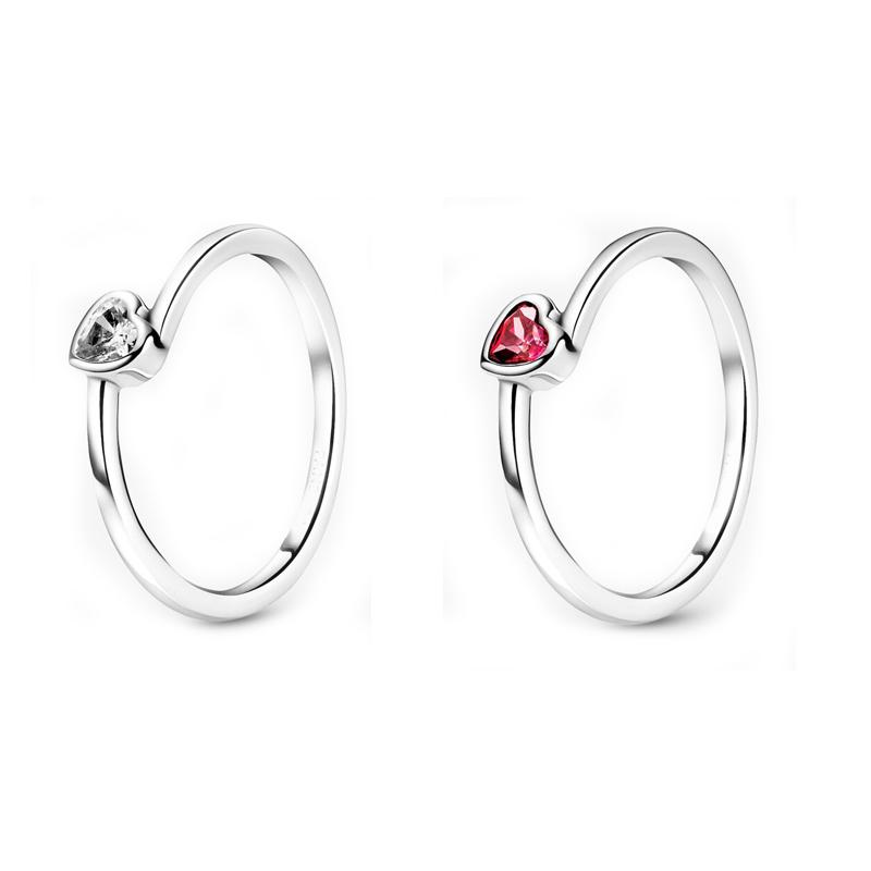 Cluster Rings Authentic 925 Sterling Silver Clear Red Tilted Heart Solitaire Ring For Women Original DIY Jewelry S925 RingsCluster
Cluster Rings Authentic 925 Sterling Silver Clear Red Tilted Heart Solitaire Ring For Women Original DIY Jewelry S925 RingsCluster