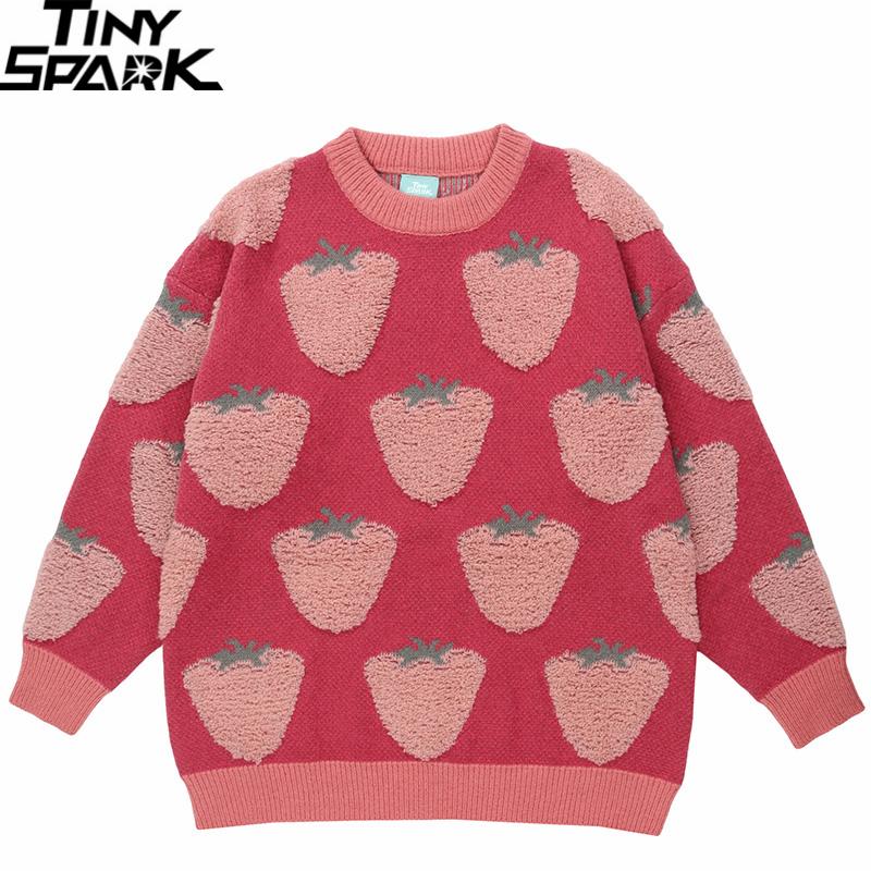 Men's Sweaters Men Harajuku Streetwear Knitted Sweater Strawberry Embroidery Hip Hop Retro Pullover 2022 Autumn Cotton Casual Red PinkMen's, A2202016
Men's Sweaters Men Harajuku Streetwear Knitted Sweater Strawberry Embroidery Hip Hop Retro Pullover 2022 Autumn Cotton Casual Red PinkMen's, A2202016