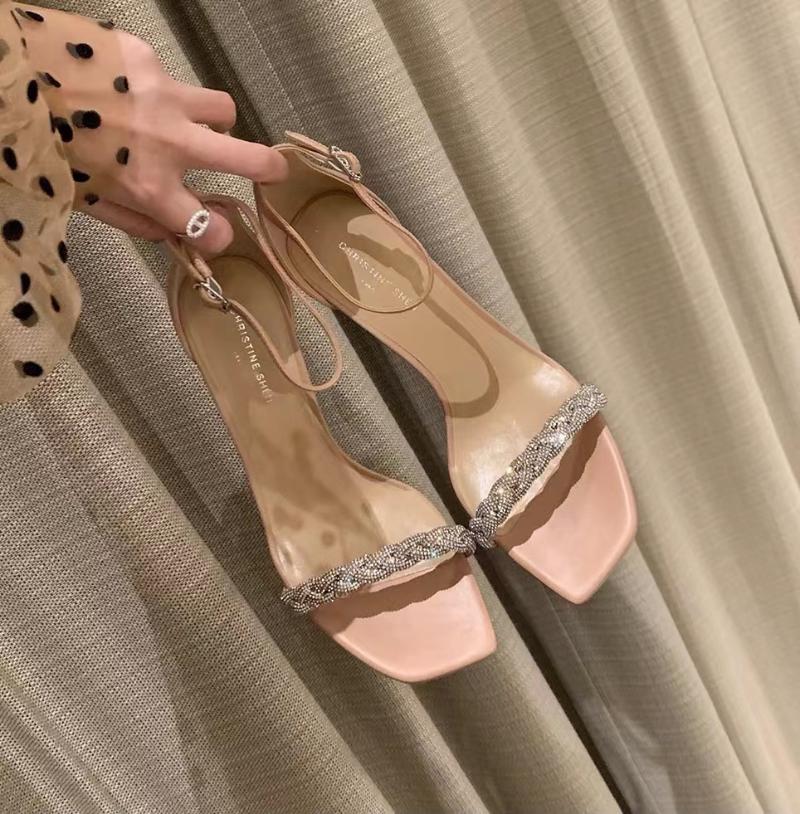 Sandals Rhinestone Strappy Outdoor Spring And Summer French Crystal Stiletto Fashion Transparent High HeelsSandals, Black
Sandals Rhinestone Strappy Outdoor Spring And Summer French Crystal Stiletto Fashion Transparent High HeelsSandals, Black