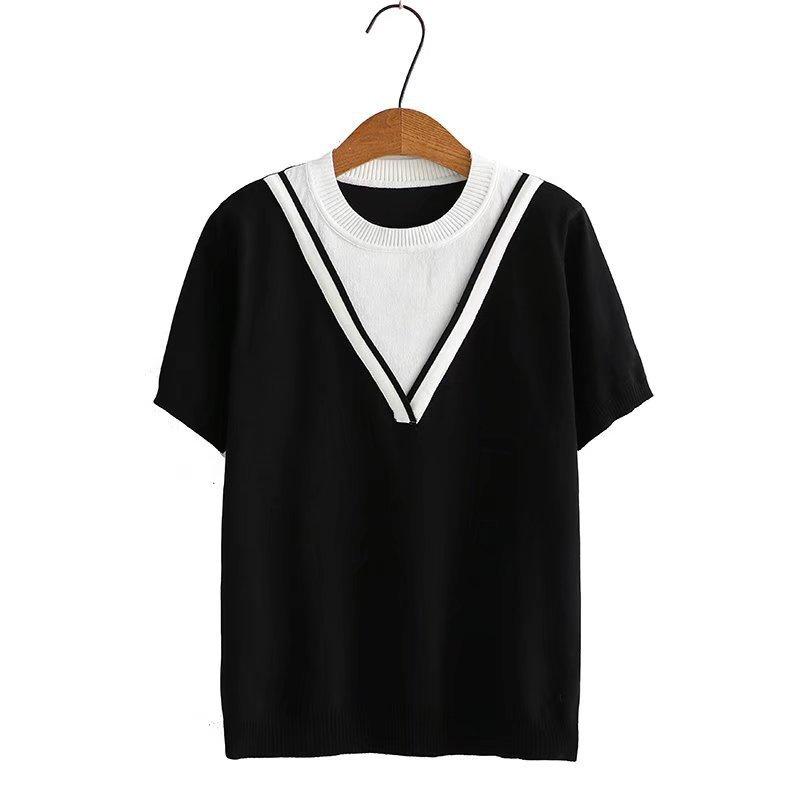 Women's Plus Size T-Shirt Women's Patchwork Summer Tops Short Sleeve White Black Vintage Tshirts Casual Large TopWomen's
Women's Plus Size T-Shirt Women's Patchwork Summer Tops Short Sleeve White Black Vintage Tshirts Casual Large TopWomen's