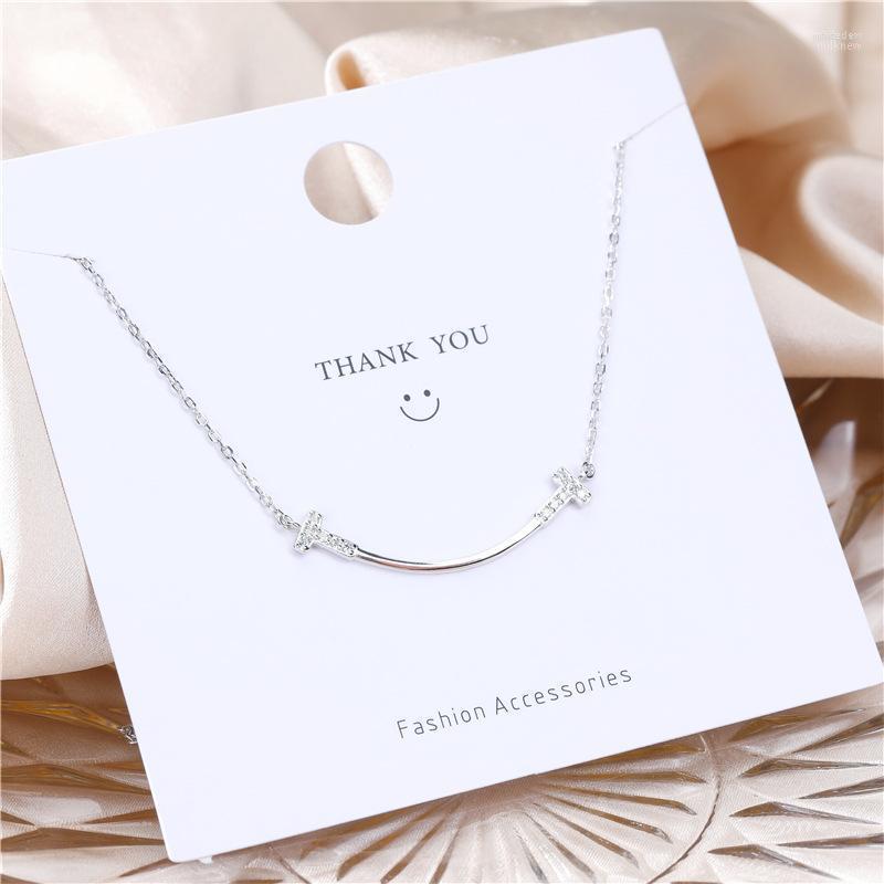 Chains 925 Sterling Silver Necklace For Women Chain Smile Clavicle Female Fashion Accessories
Chains 925 Sterling Silver Necklace For Women Chain Smile Clavicle Female Fashion Accessories