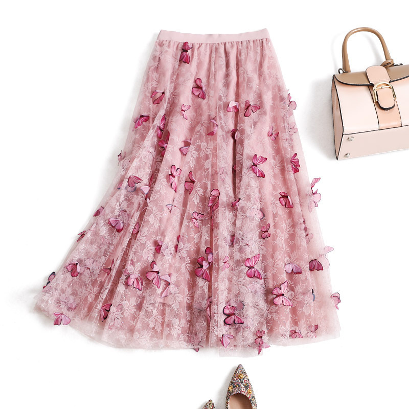 Vintage Long Tulle Midi Skirt Women Embroidery High Waist Mesh Pleated Skrit Korean Sweet Pink Gray Tutu Skirts Female 220611, Beige
Vintage Long Tulle Midi Skirt Women Embroidery High Waist Mesh Pleated Skrit Korean Sweet Pink Gray Tutu Skirts Female 220611, Beige