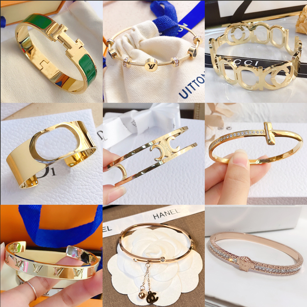 Fashionable Bracelets Women Bangle Designer Jewelry Crystal 18K Gold Plated 925 Silver Plated Stainless steel Lovers Gift Wristband Bangles Mens Bracelet -1
Fashionable Bracelets Women Bangle Designer Jewelry Crystal 18K Gold Plated 925 Silver Plated Stainless steel Lovers Gift Wristband Bangles Mens Bracelet -1