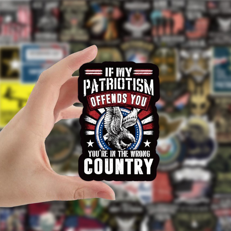 50Pcs/Lot War Style Memorial Veterans sticker Graffiti Stickers Personalized Skateboard Suitcase Mobile Phone Stickers Wholesale