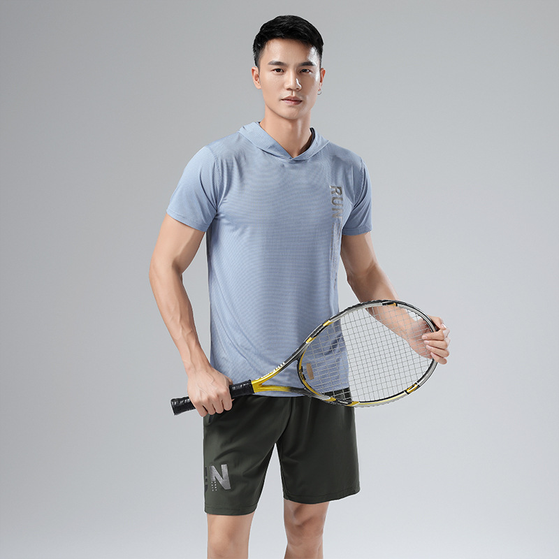 Ice Slik Hooded Quick-drying Men's Thin Summer Running Sportswear Man Short-sleeved T-shirt Stretch Gym Clothing Workout Shirt, White
Ice Slik Hooded Quick-drying Men's Thin Summer Running Sportswear Man Short-sleeved T-shirt Stretch Gym Clothing Workout Shirt, White
