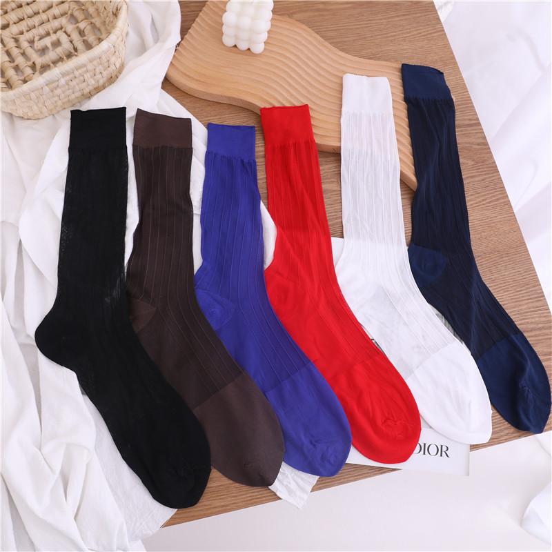 Men's Socks Tube Men's Dress Male Sheer Exotic Formal Wear Suit Men Sexy Blue Transparent Stripe Business TNT SocksMen's, 02
Men's Socks Tube Men's Dress Male Sheer Exotic Formal Wear Suit Men Sexy Blue Transparent Stripe Business TNT SocksMen's, 02