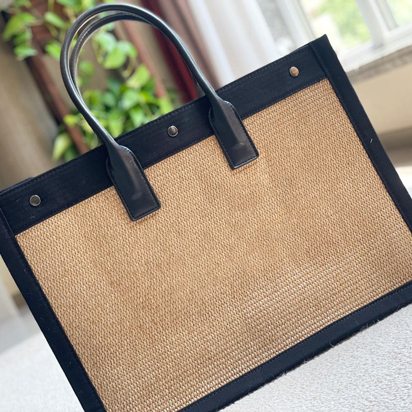 Straw RIVE GAUCHE Tote Bags Shopping Bag Handbag Shoulder Bag Weave Leather Handles Large Capacity Summer Travel Pocket Printed Letters, Customize
Straw RIVE GAUCHE Tote Bags Shopping Bag Handbag Shoulder Bag Weave Leather Handles Large Capacity Summer Travel Pocket Printed Letters, Customize