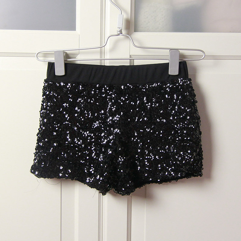 Ladies Elastic High Waist Sequins Hip Hop Ds Sexy Club Shorts Jazz Niglub Singer Women Stage Clothes D220611