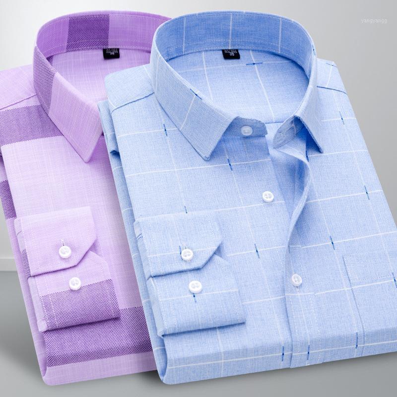 Men's Dress Lapel Plaid Shirt White Pink Work Business Casual Clothing Men Fashion Slim Fit Long Sleeve Shirts, As photo
Men's Dress Lapel Plaid Shirt White Pink Work Business Casual Clothing Men Fashion Slim Fit Long Sleeve Shirts, As photo