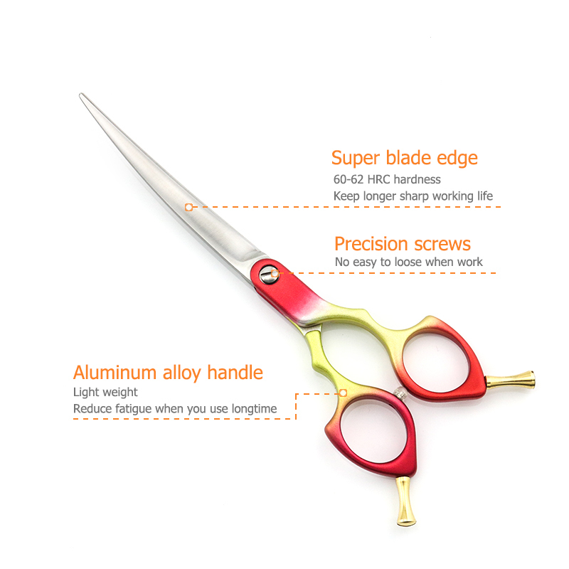 Professional Dog Grooming Scissors Curved Dog Grooming Shears Pet Scissors 6 Inch 6.5 Inch Cat Curved Scissors Super JP440C 220621