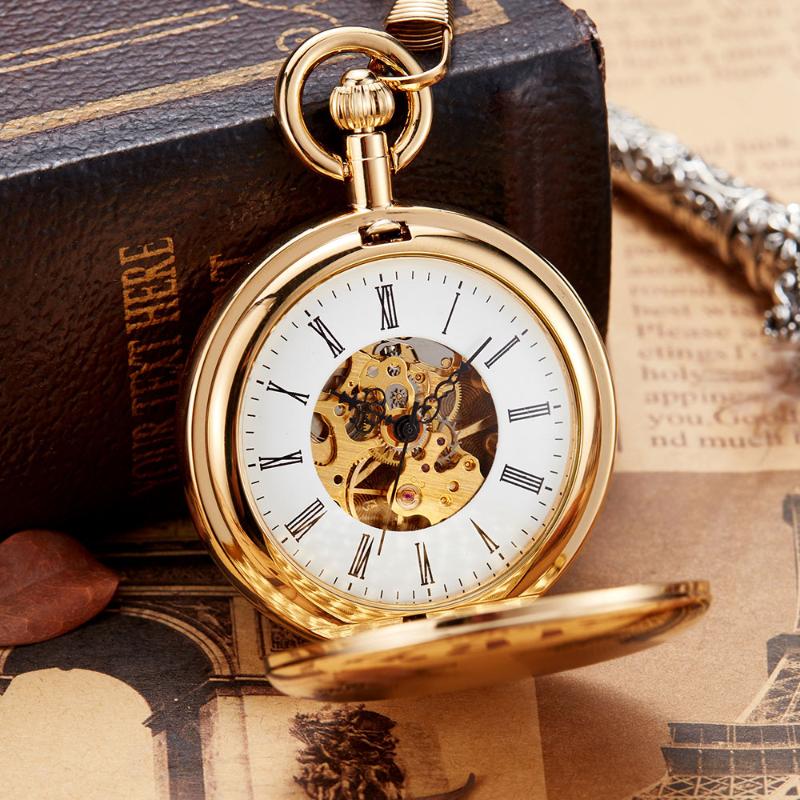 Pocket Watches Luxury Golden Copper Mechanical Watch Hand Winding Clock Fob Chain Men Roman Numbers Skeleton Reloj De Bolsillo, Slivery;golden
Pocket Watches Luxury Golden Copper Mechanical Watch Hand Winding Clock Fob Chain Men Roman Numbers Skeleton Reloj De Bolsillo, Slivery;golden
