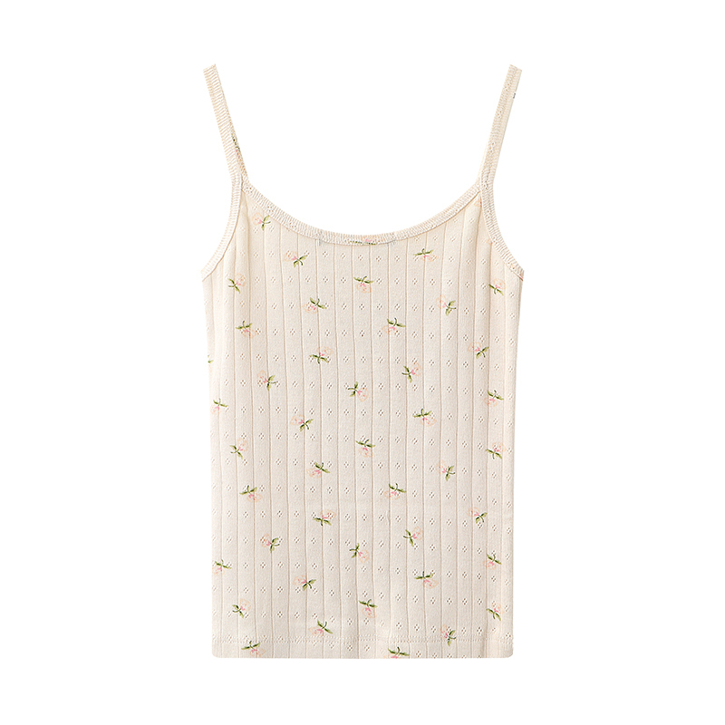 PUWD Slim Girls Y2K Sweet Floral Tank Tops Summer Fashion Ladies Vintage Short Cute Women Chic Top Holiday Streetwear 220325