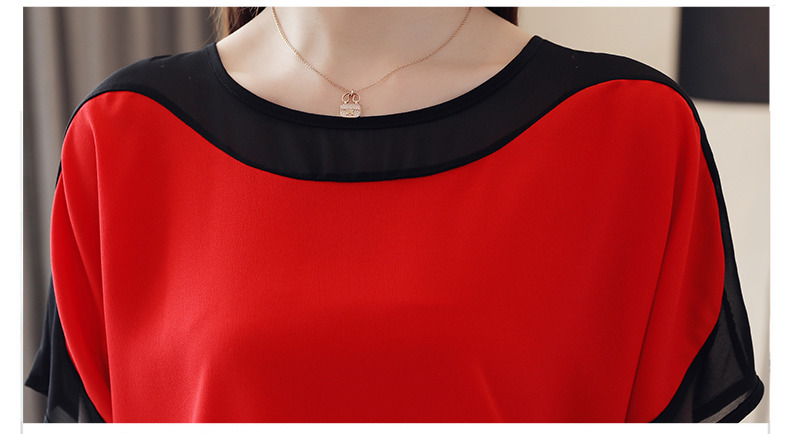 Blouses Summer White Blouse Short Sleeve Blouse Women Blusas Mujer De Moda Verano O-Neck Chiffon Blouse Shirt Tops E753 220407