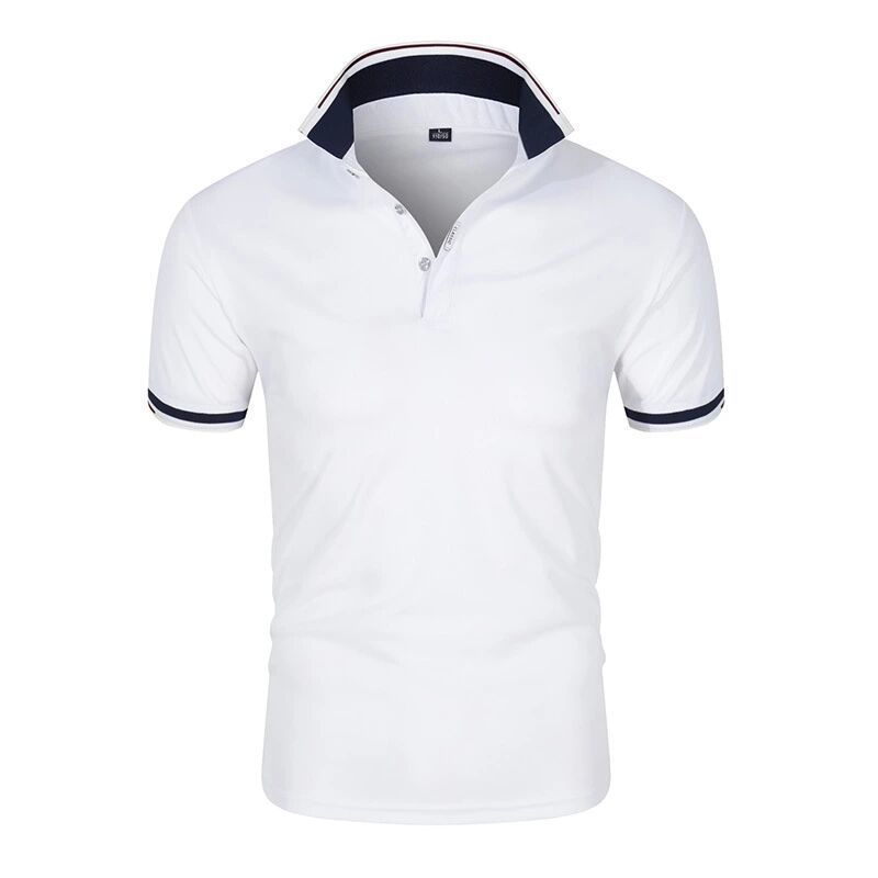 Men's Polo Shirt Casual Solid Color Lapel Cotton Blend Short Sleeve Formal Wear High-end Business -selling Men's 220525