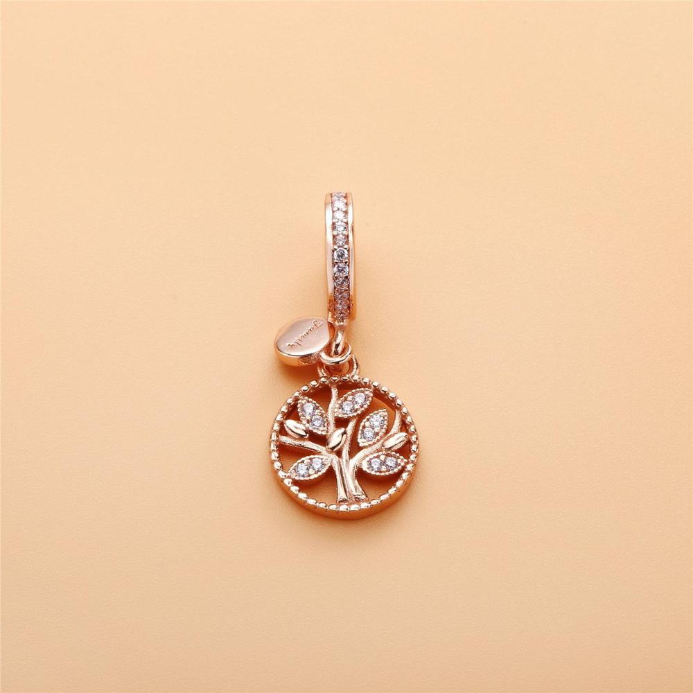New Popular 925 Sterling Silver For S925 Snake Charm Bracelet Rose Lock Tree Of Life Love Family Charm Beads DIY Jewelry Making