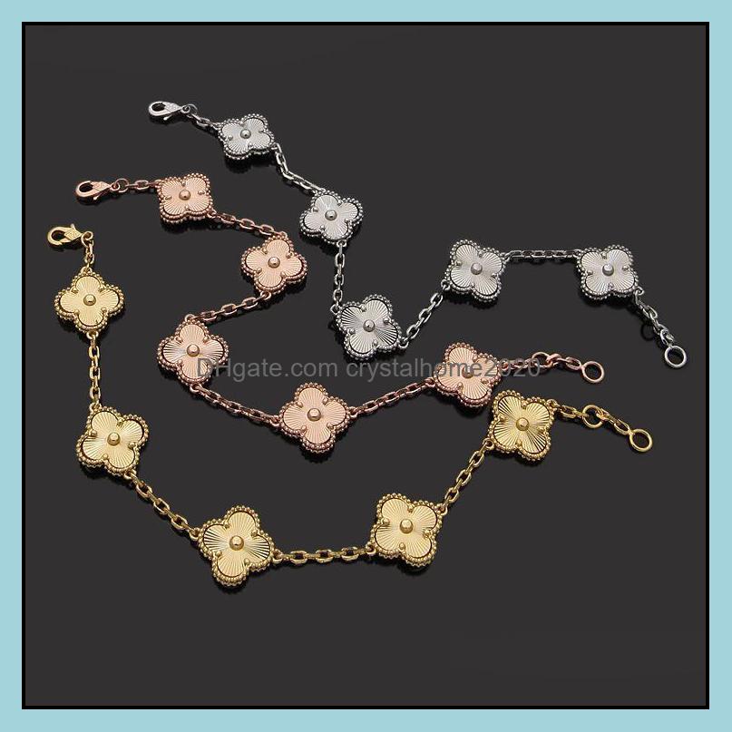 Link Chain Bracelets Jewelry Luxury Designer Link Bracelet Four-Leaf Clover Cleef Womens Fashion 18K Gold Drop Delivery 2021 K6Bvl
Link Chain Bracelets Jewelry Luxury Designer Link Bracelet Four-Leaf Clover Cleef Womens Fashion 18K Gold Drop Delivery 2021 K6Bvl