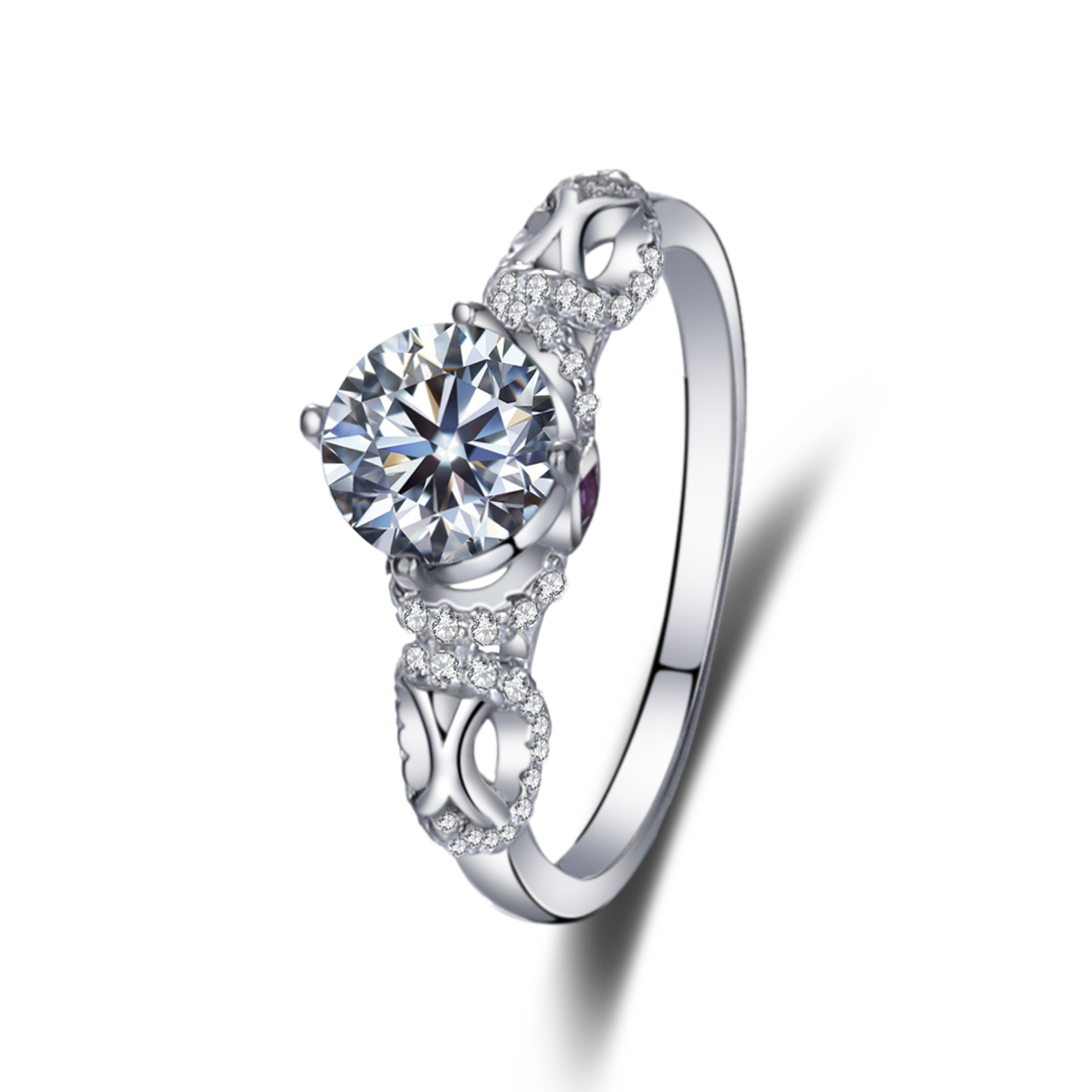 Cluster Rings S925 Silver Mozambique Silver Female Ring Classic Ox Head Style 1 Ct Thick gold-plated k
Cluster Rings S925 Silver Mozambique Silver Female Ring Classic Ox Head Style 1 Ct Thick gold-plated k