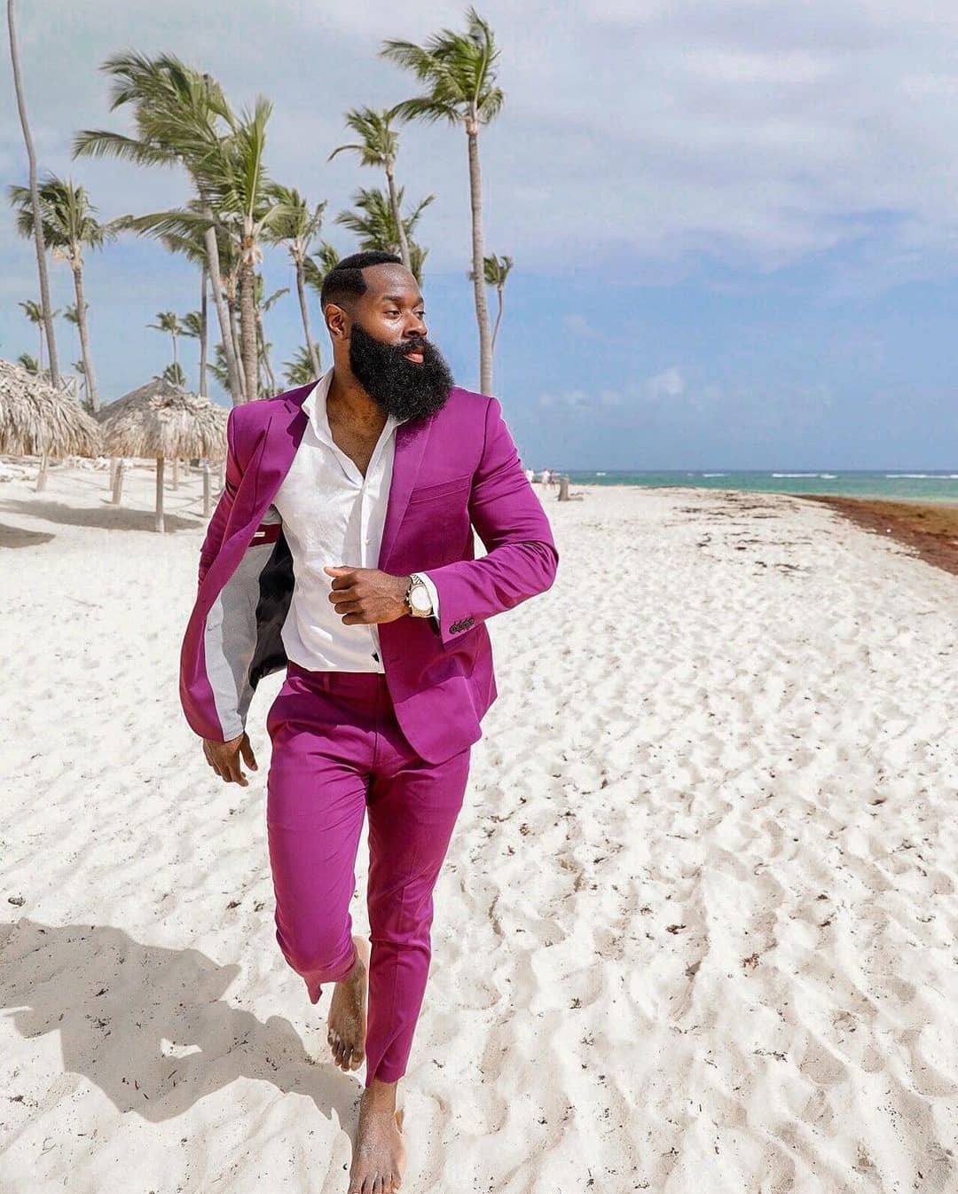 Fushcia Designer Men's Suit Notched Lapel Blazers Wedding Male Tuxedos Slim Fit Beach Groom Wear 2 Pieces Set Prom Jackets And Pants