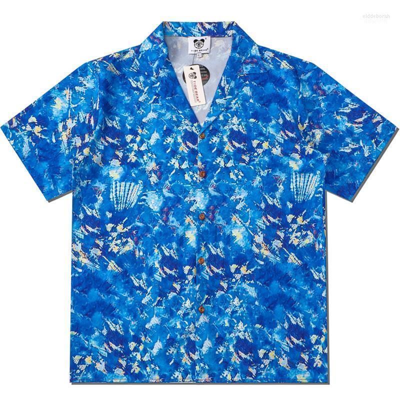 Men' Casual Shirts Mens Vintage Hawaiian Beach Harajuku Blue Tie Dyeing Printed Shirt Hip Hop Streetwear Holiday WoMens Tropical Tops Eldd2
Men' Casual Shirts Mens Vintage Hawaiian Beach Harajuku Blue Tie Dyeing Printed Shirt Hip Hop Streetwear Holiday WoMens Tropical Tops Eldd2