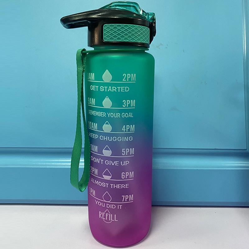Water Bottles 32OZ Portable Bottle Motivational Sports With Time Maker Leak-proof Cup For Outdoor Sport Fitness BPA Free