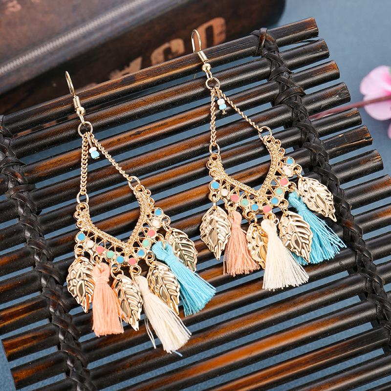Dangle & Chandelier Women Fashion Earrings 2022 Trend Bohemian Gold Color Alloy Leaf Tassel Korean JewelryDangle
Dangle & Chandelier Women Fashion Earrings 2022 Trend Bohemian Gold Color Alloy Leaf Tassel Korean JewelryDangle