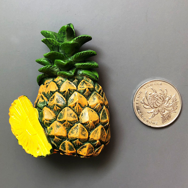 Creative 3D fresh fruit refrigerator magnetic stickers magnetic food room decoration Pineapple lemon cherry fridge magnets gift
