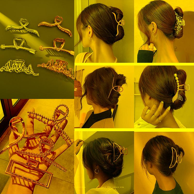 Hair Clips & Barrettes Trend Geometry Accessories Women Claw Clip Gold Silver Punk Metal Simulation Pearl Big Jaw Crab Headwear Jewelry 2022
Hair Clips & Barrettes Trend Geometry Accessories Women Claw Clip Gold Silver Punk Metal Simulation Pearl Big Jaw Crab Headwear Jewelry 2022
