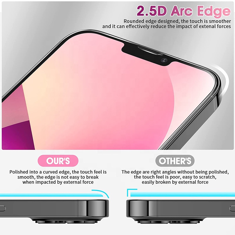 9H 2.5D Clear Tempered Glass Phone Screen Film Protector For iPhone 17 Air 16e 16 15 14 13 12 11 Pro Max 8 7 6 Plus iPhone16 0.3mm Glass With Retail P